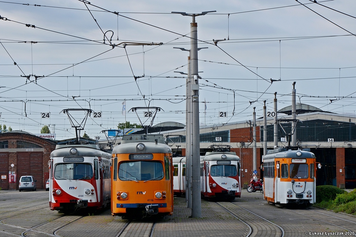 Рейн-Неккар, Duewag GT8K № 4116; Рейн-Неккар, Rastatt T4 № 4357