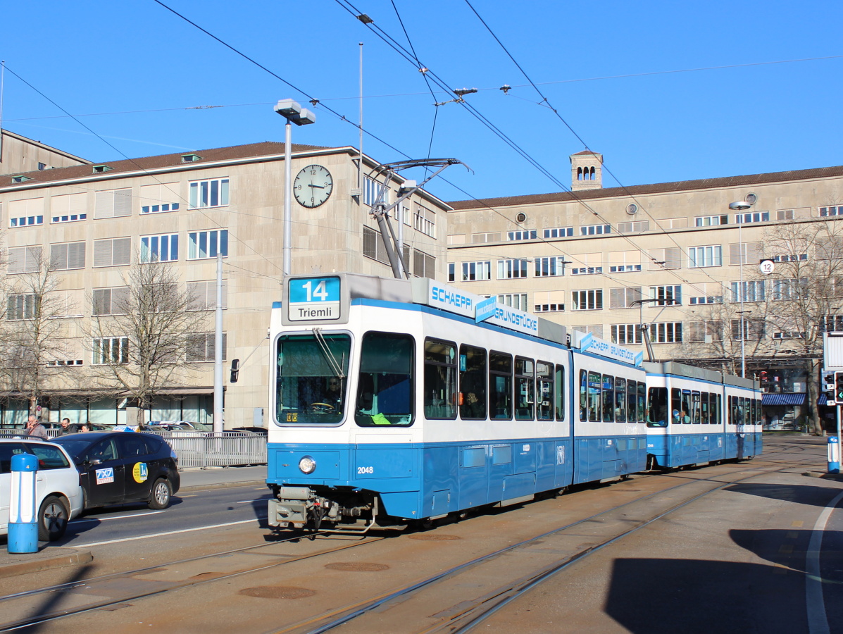 Цюрих, SWP/SIG/BBC Be 4/6 "Tram 2000" № 2048
