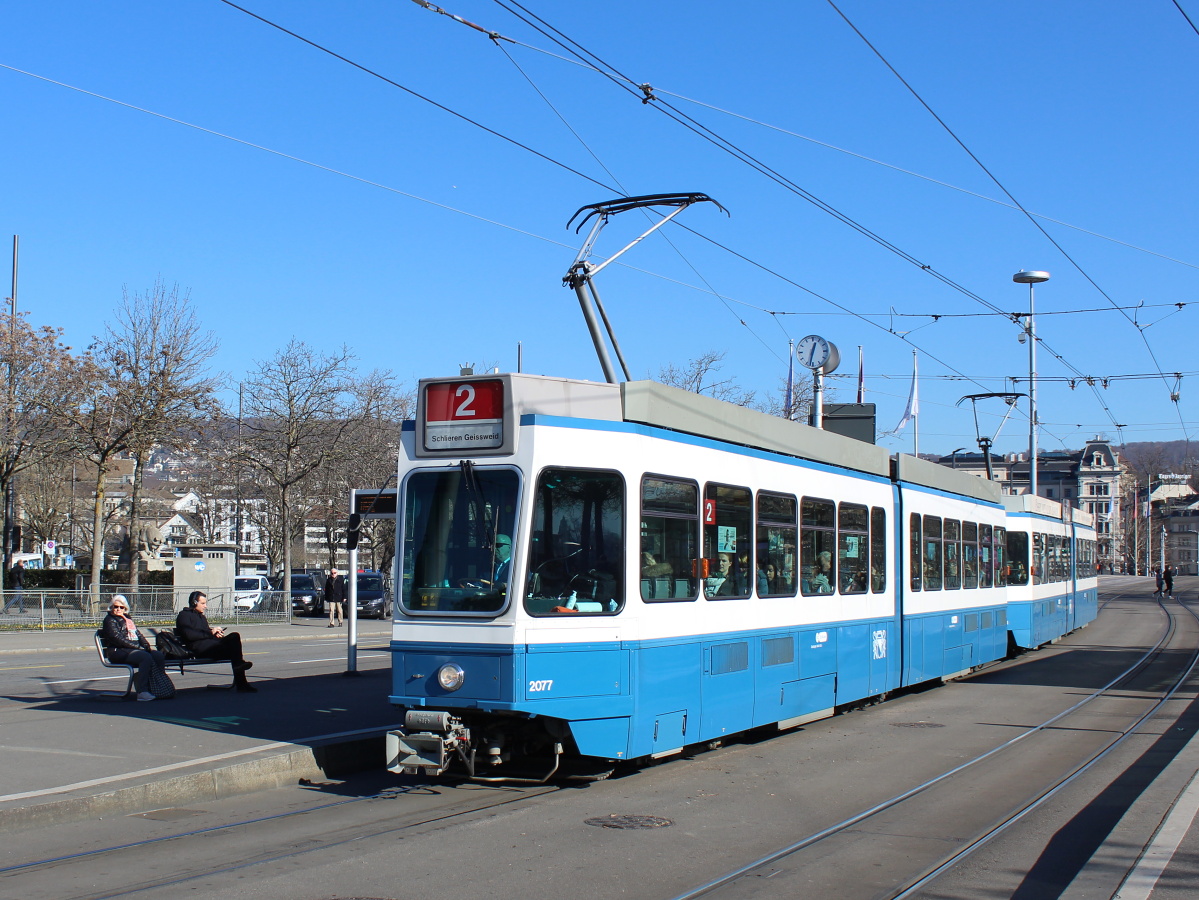 Цюрих, SWP/SIG/BBC Be 4/6 "Tram 2000" № 2077