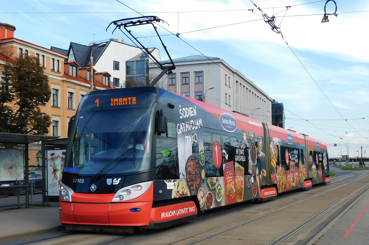 Рига, Škoda 15T ForCity Alfa Riga № 57103