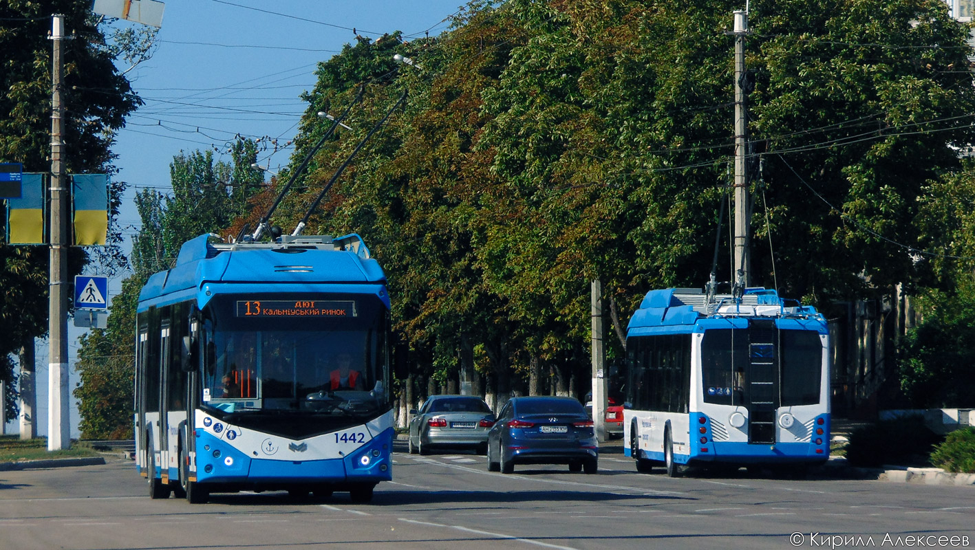 Мариуполь, АКСМ 321 (БКМ-Україна) № 1442; Мариуполь, АКСМ 321 (БКМ-Україна) № 1445; Мариуполь — Новые троллейбусы: АКСМ Украина