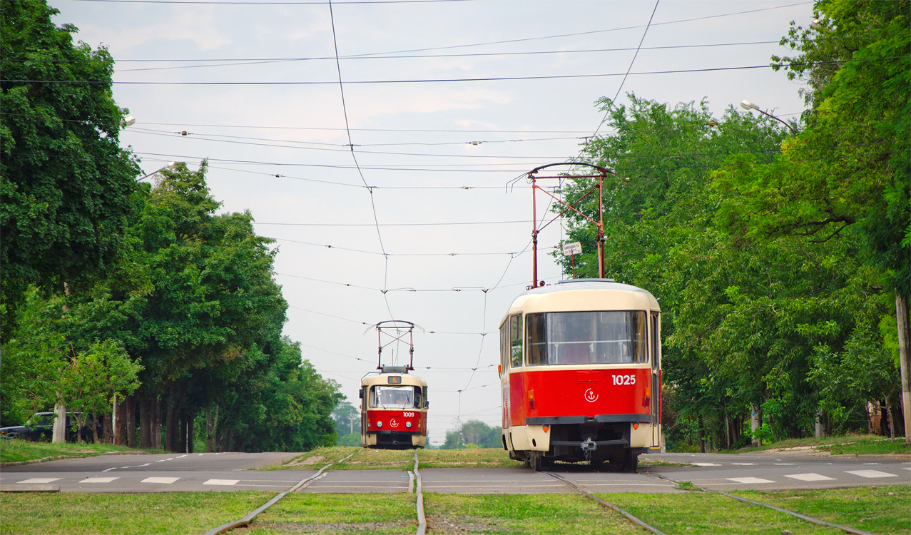 Mariupol, Tatra T3SUCS # 1009; Mariupol, Tatra T3SUCS # 1025