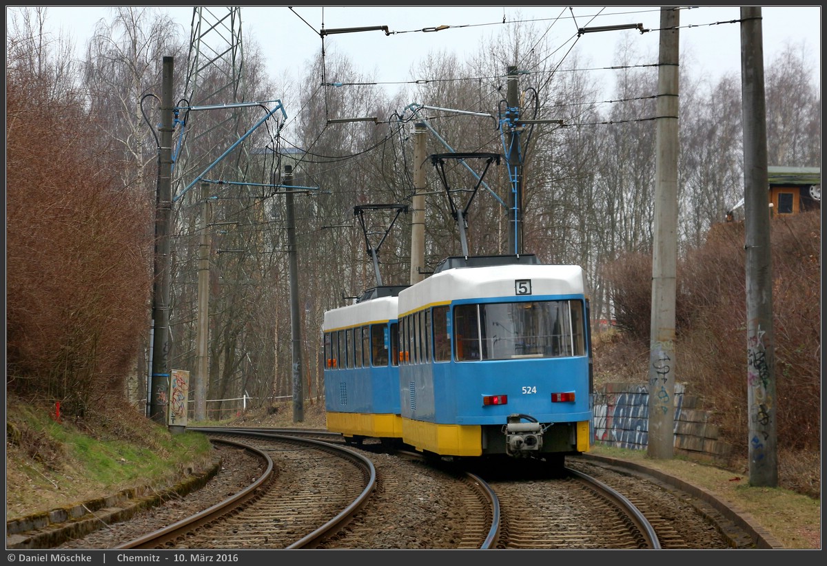 Chemnitz, Tatra T3DM # 524