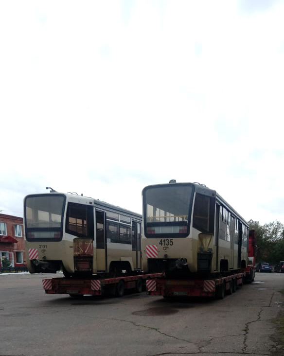 Омск, 71-619А № 96; Омск, 71-619АС № 97; Омск — 2019 — Поступление вагонов 71-619А из Москвы
