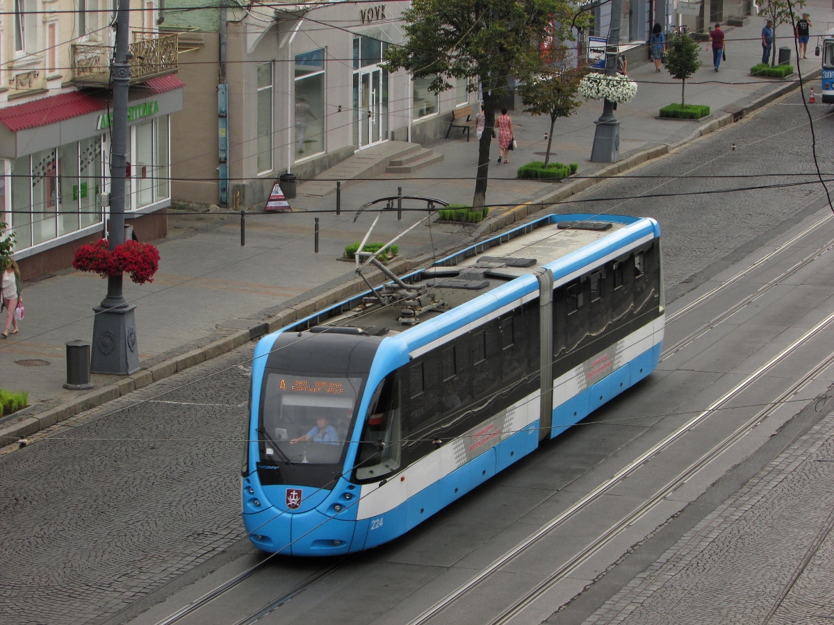 Винница, Tatra KT4МВ «VinWay» № 224; Винница — Электротранспорт Винницы с высоты