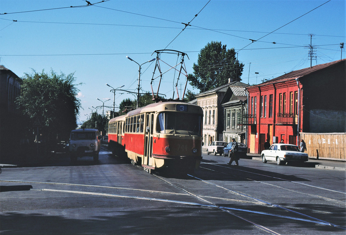 Самара, Tatra T3SU (двухдверная) № 744; Самара — Исторические фотографии — Трамвай и Троллейбус (1992-2000)