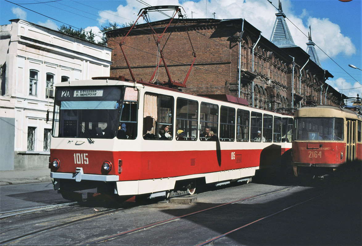 Самара, Tatra T6B5SU № 1015; Самара, Tatra T3SU № 2164; Самара — Исторические фотографии — Трамвай и Троллейбус (1992-2000)