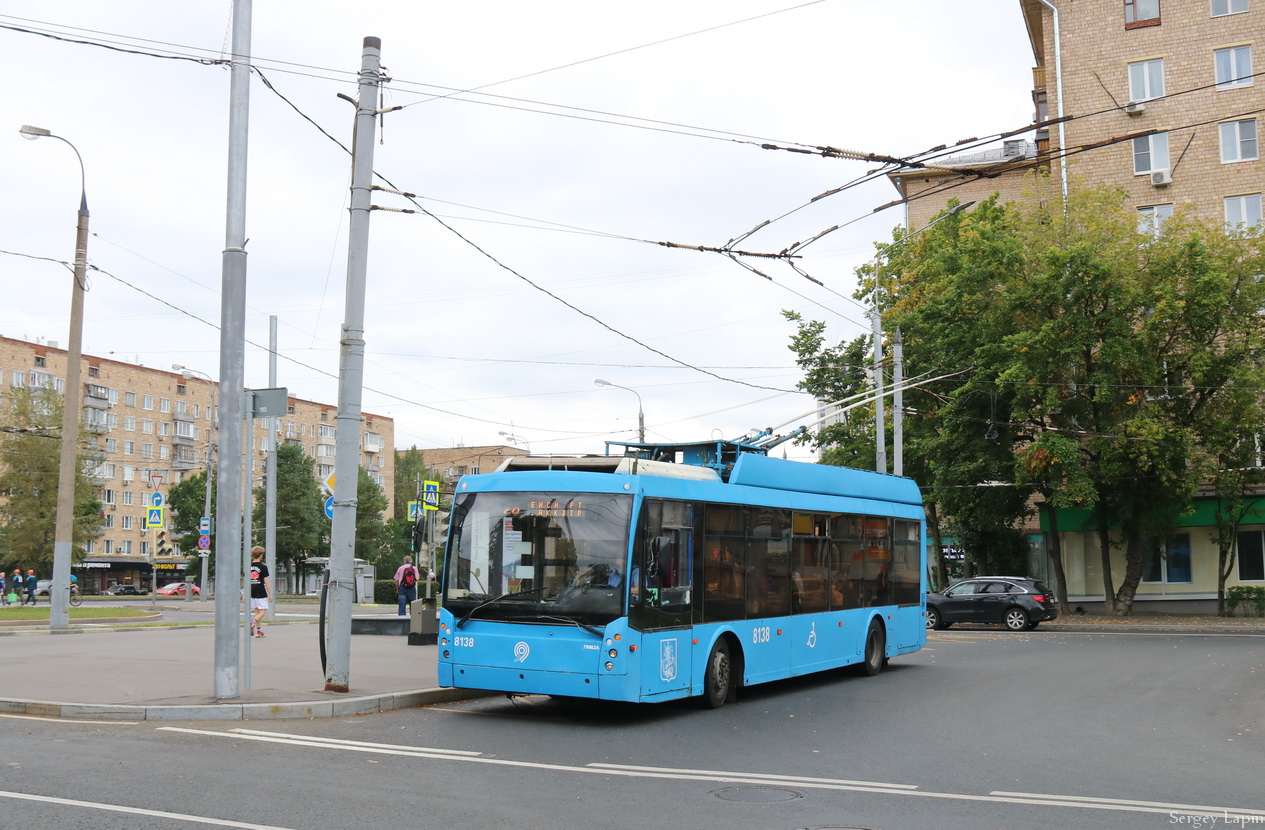 Москва, Тролза-5265.00 «Мегаполис» № 8138; Москва — Закрытие движения Московского троллейбуса 24 — 25 августа 2020