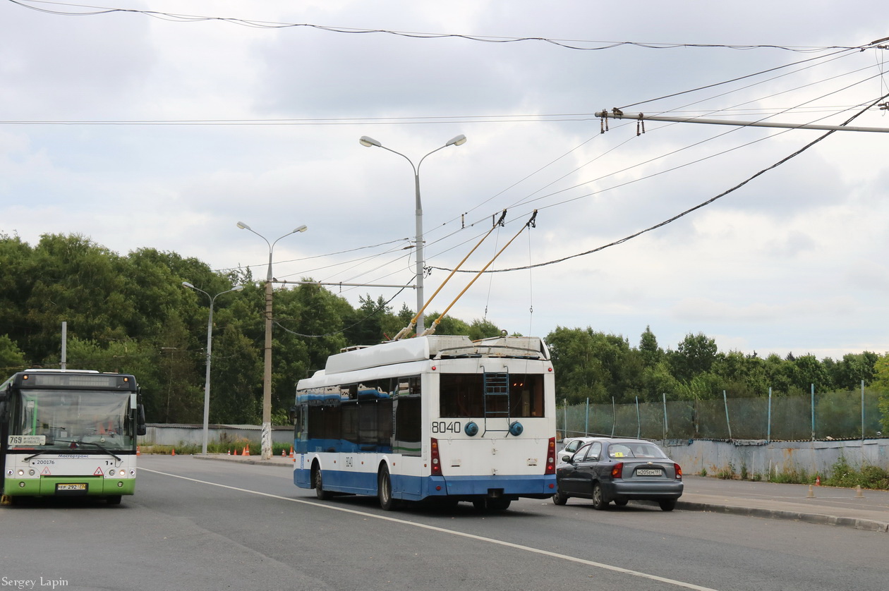 Москва, Тролза-5265.00 «Мегаполис» № 8040; Москва — Закрытие движения Московского троллейбуса 24 — 25 августа 2020