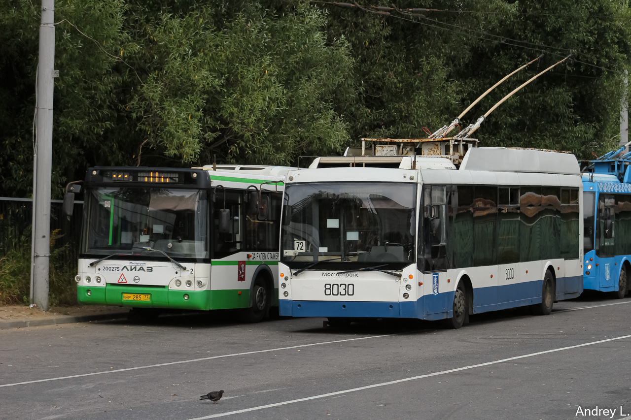 Москва, Тролза-5265.00 «Мегаполис» № 8030; Москва — Закрытие движения Московского троллейбуса 24 — 25 августа 2020