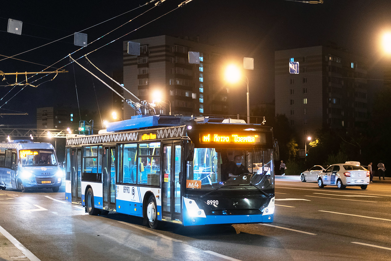 Moskva, SVARZ-MAZ-6275 č. 8990; Moskva — Last Days of the Moscow Trolleybus on August 24 — 25, 2020