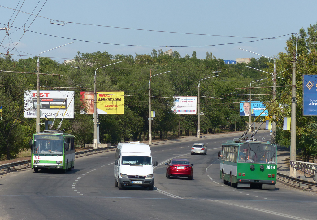 Николаев, Škoda 14TrM № 3044; Николаев — Трамвайные и троллейбусные линии