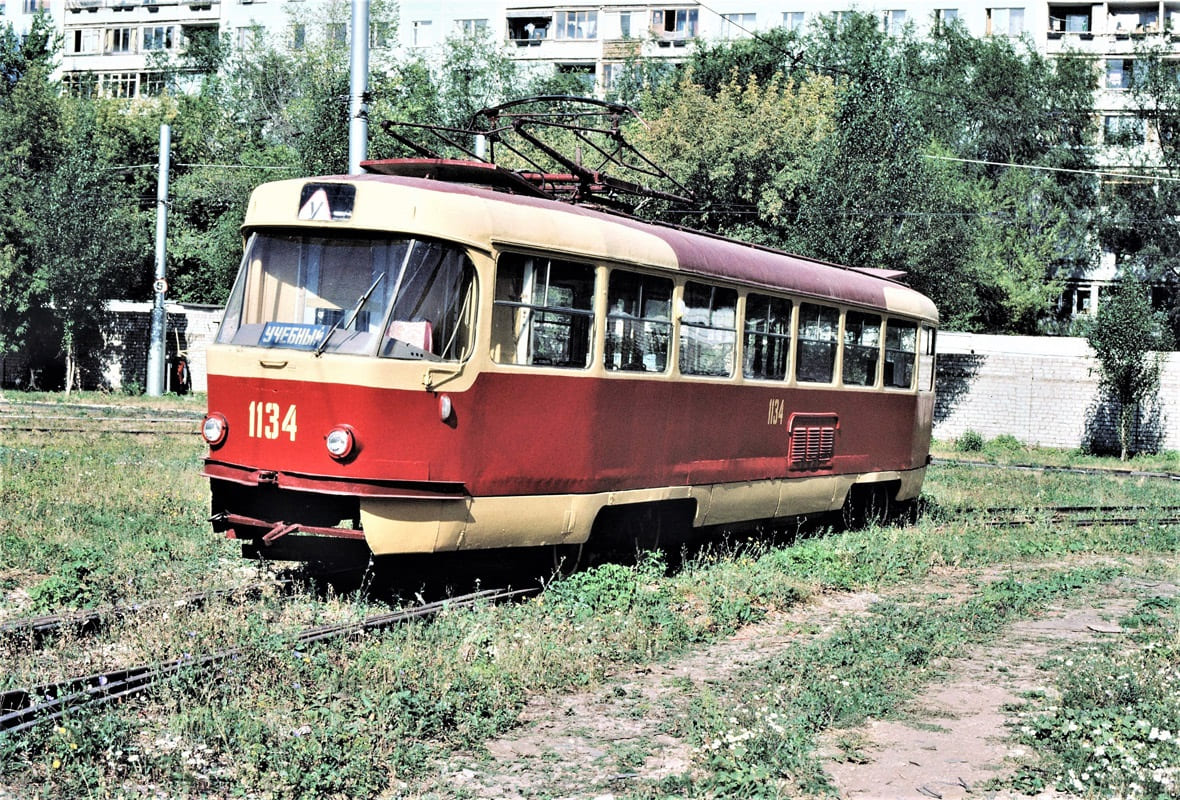 Самара, Tatra T3SU (двухдверная) № 1134; Самара — Исторические фотографии — Трамвай и Троллейбус (1992-2000); Самара — Северное трамвайное депо
