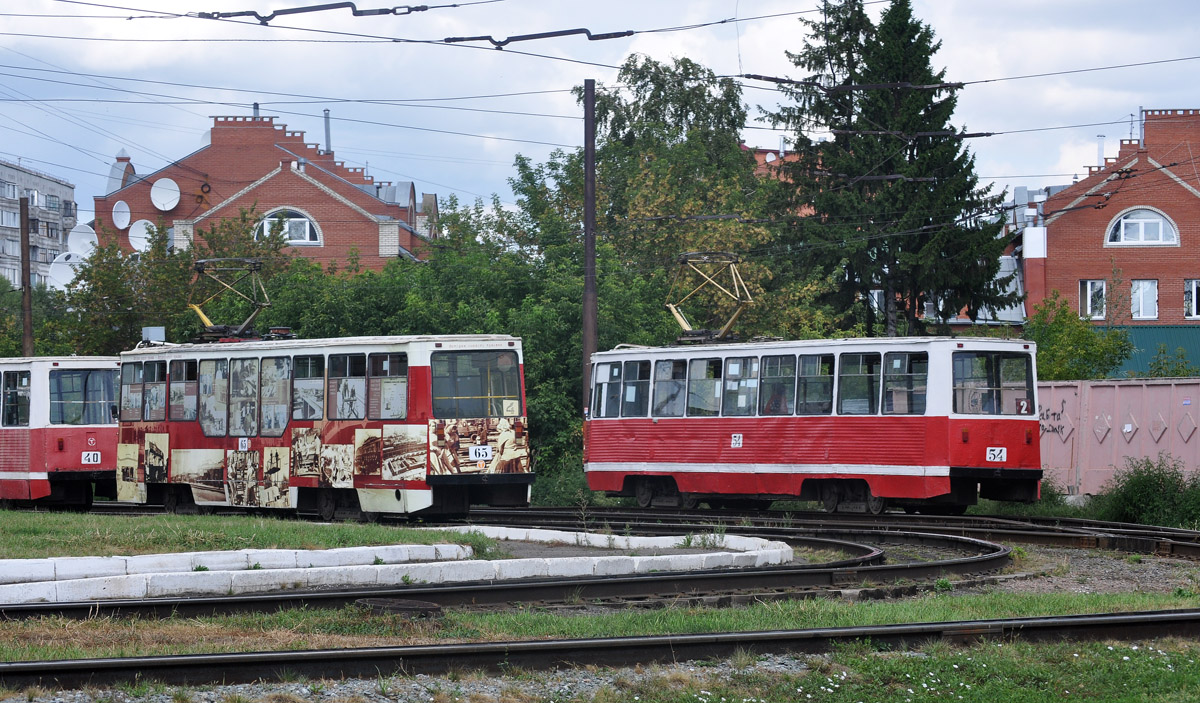 Омск, 71-605ЭП № 65; Омск, 71-605 (КТМ-5М3) № 54