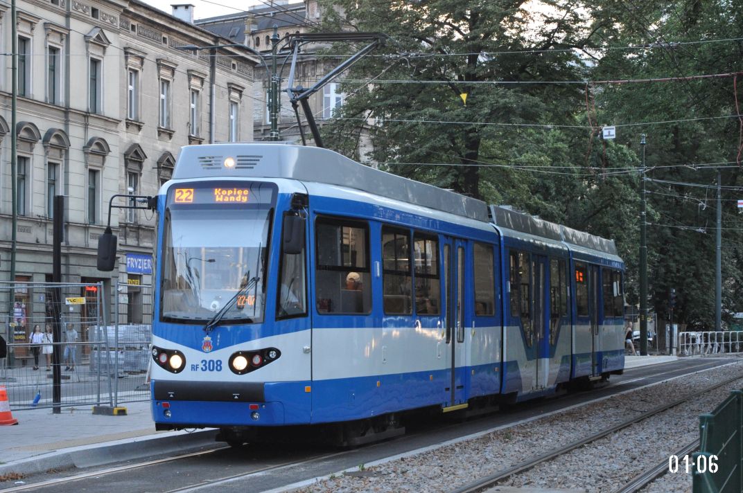 Краков, Duewag/MPK GT8N № RF308