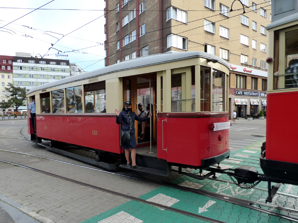 Bratislava, SGP-DPMB 2-axle trailer car č. 135; Bratislava — 125 rokov MHD