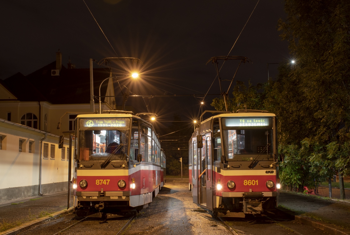 Прага, Tatra T6A5 № 8747; Прага, Tatra T6A5 № 8601