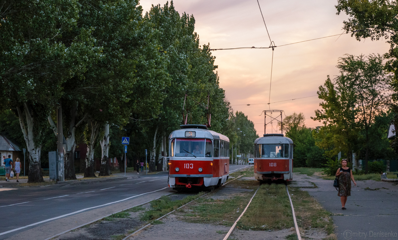 Донецк, Tatra T3SU № 103; Донецк, Tatra T3SU № 108