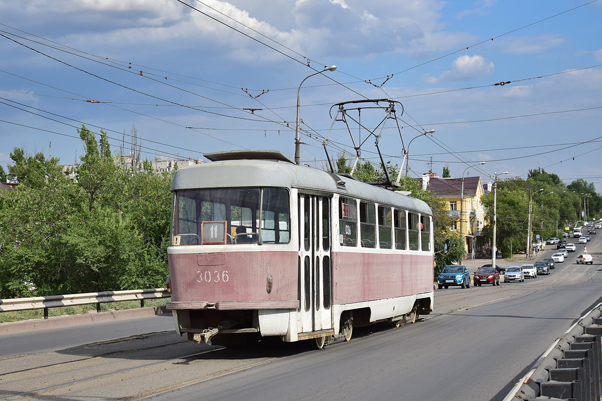 Волгоград, Tatra T3SU (двухдверная) № 3036