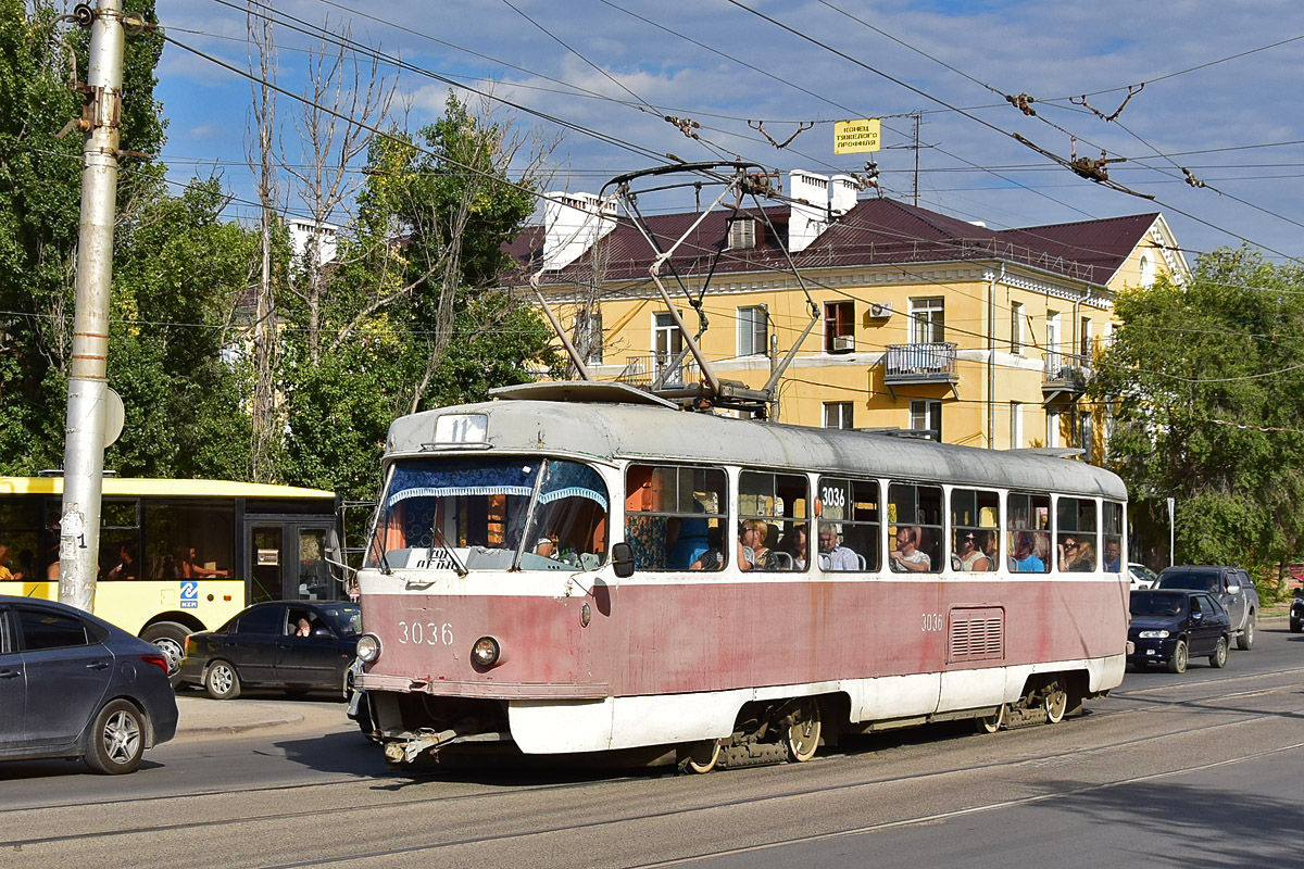 Волгоград, Tatra T3SU (двухдверная) № 3036