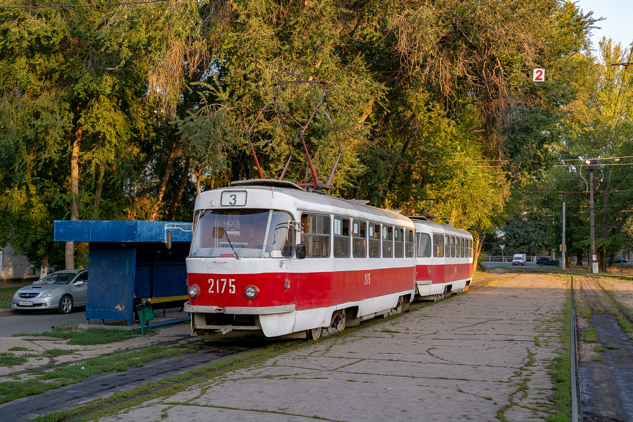 Самара, Tatra T3SU (двухдверная) № 2175; Самара — Конечные станции и кольца (трамвай)