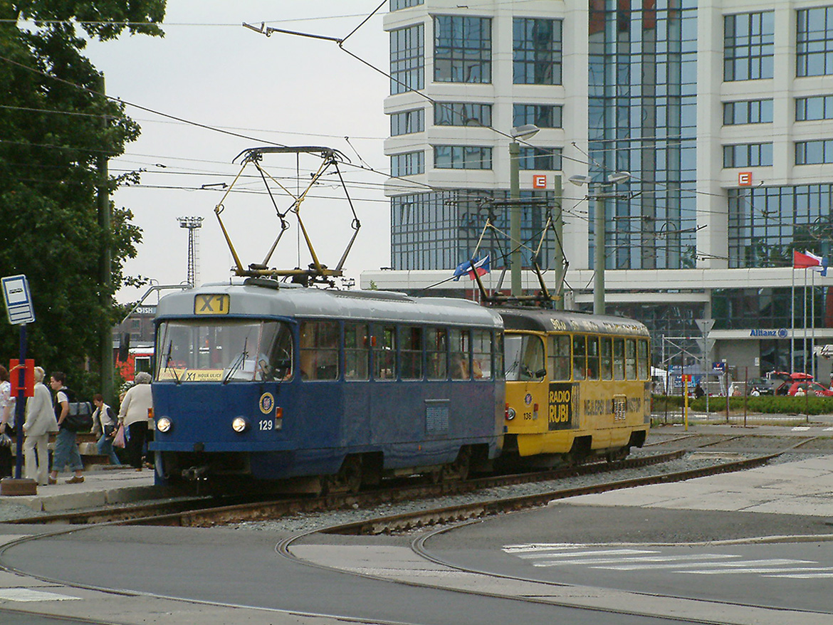 Оломоуц, Tatra T3 № 129; Оломоуц, Tatra T3 № 136 Оломоуц, Tatra T3 № 129; Оломоуц, Tatra T3 № 136