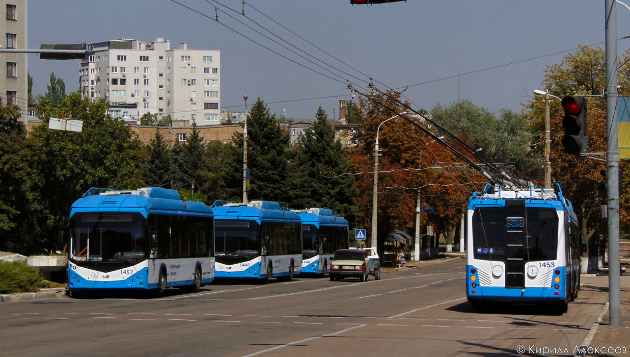 Мариуполь, АКСМ 321 (БКМ-Україна) № 1457; Мариуполь, АКСМ 321 (БКМ-Україна) № 1453; Мариуполь — Новые троллейбусы: АКСМ Украина
