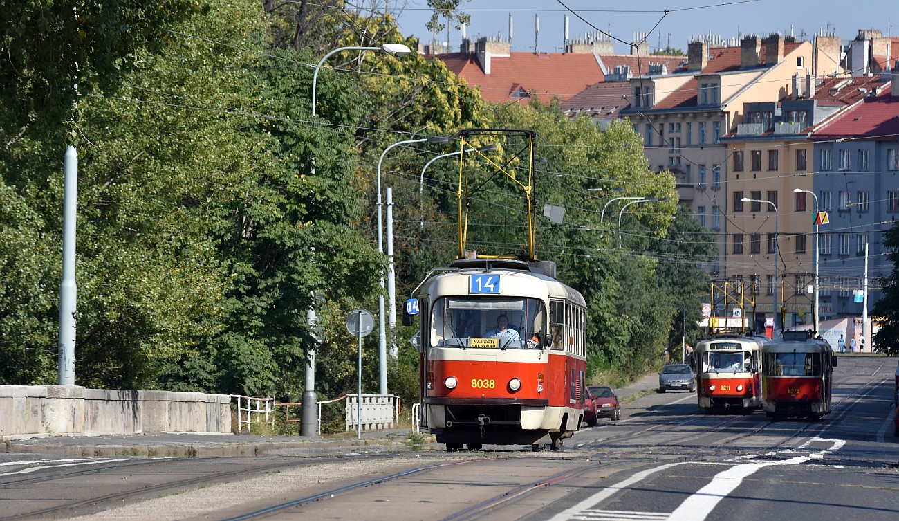 Прага, Tatra T3M № 8038