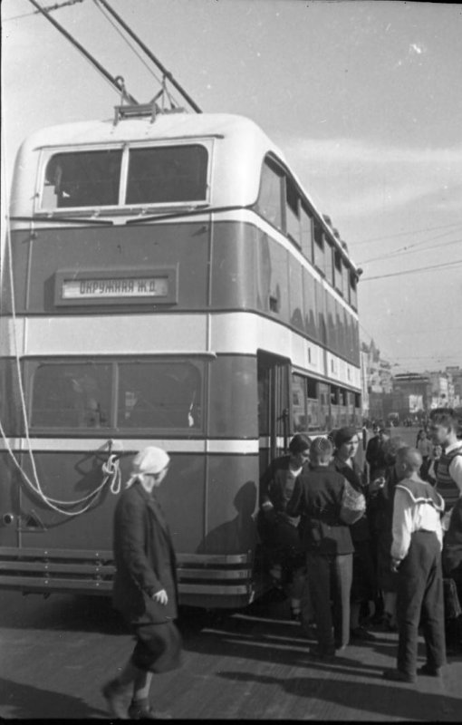 Москва, English Electric № 1000; Москва — Исторические фотографии — Двухэтажные троллейбусы (1937-1953)