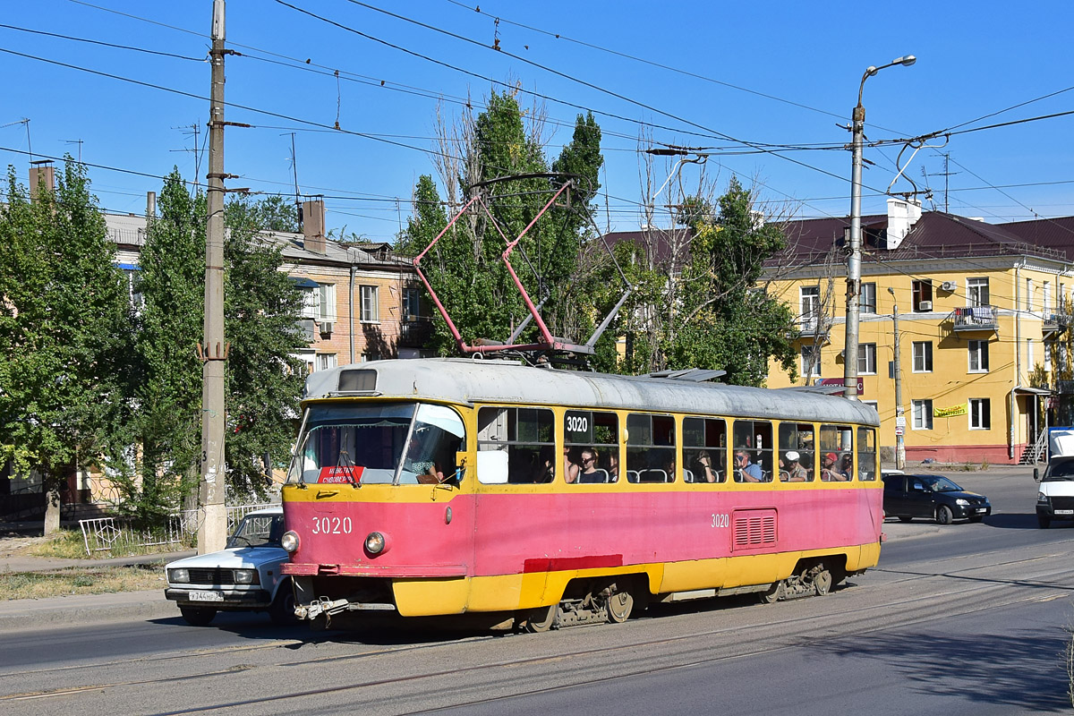 Волгоград, Tatra T3SU (двухдверная) № 3020