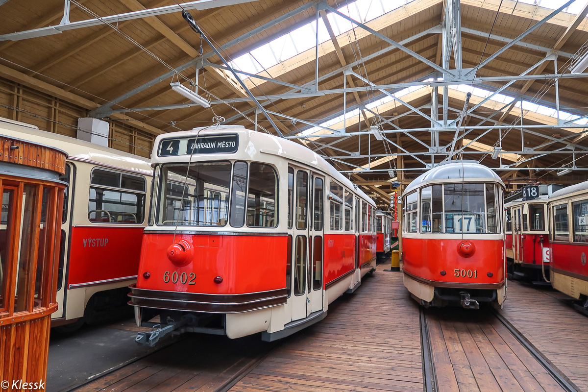 Прага, Tatra T2 № 6002; Прага, Tatra T1 № 5001