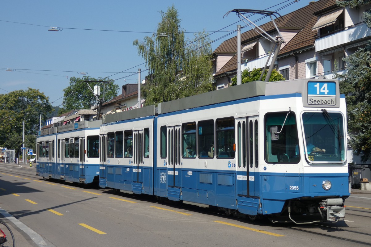 Zürich, SWP/SIG/BBC Be 4/6 "Tram 2000" — 2055