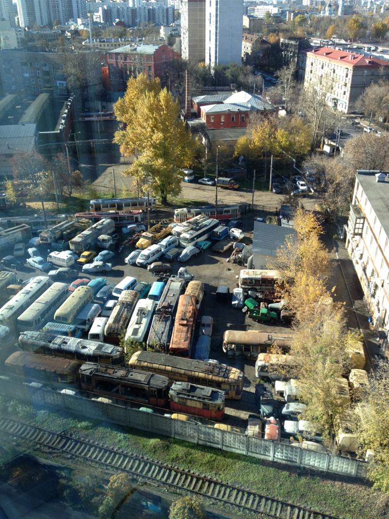 Москва, КТП-1 № 158; Москва, БФ № 3448; Москва, СВАРЗ РШ-1 № 0421; Москва — Виды с высоты; Москва — Трамвайно-ремонтный завод (ТРЗ)