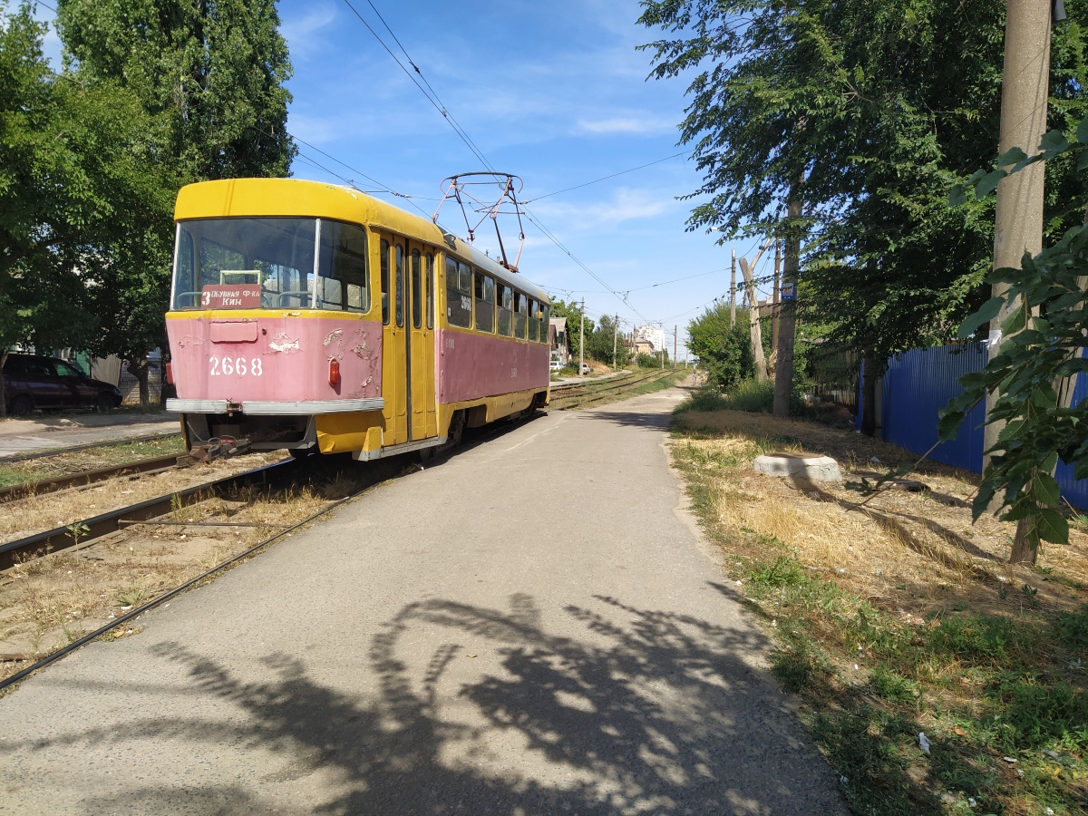 Волгоград, Tatra T3SU (двухдверная) № 2668