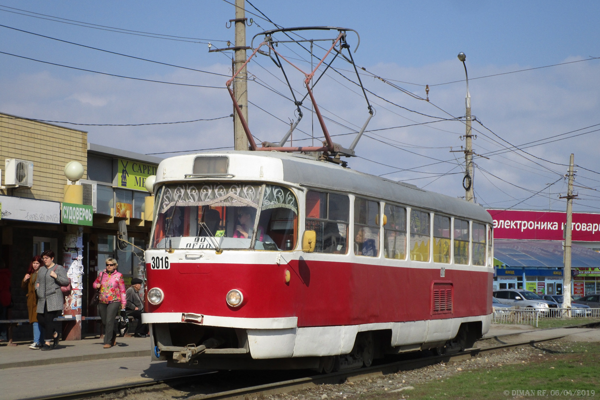 Волгоград, Tatra T3SU (двухдверная) № 3016