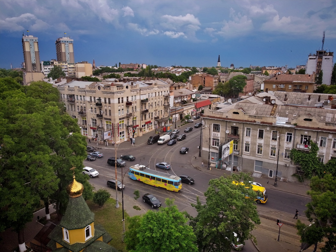 Одесса — Электротранспорт Одессы с высоты