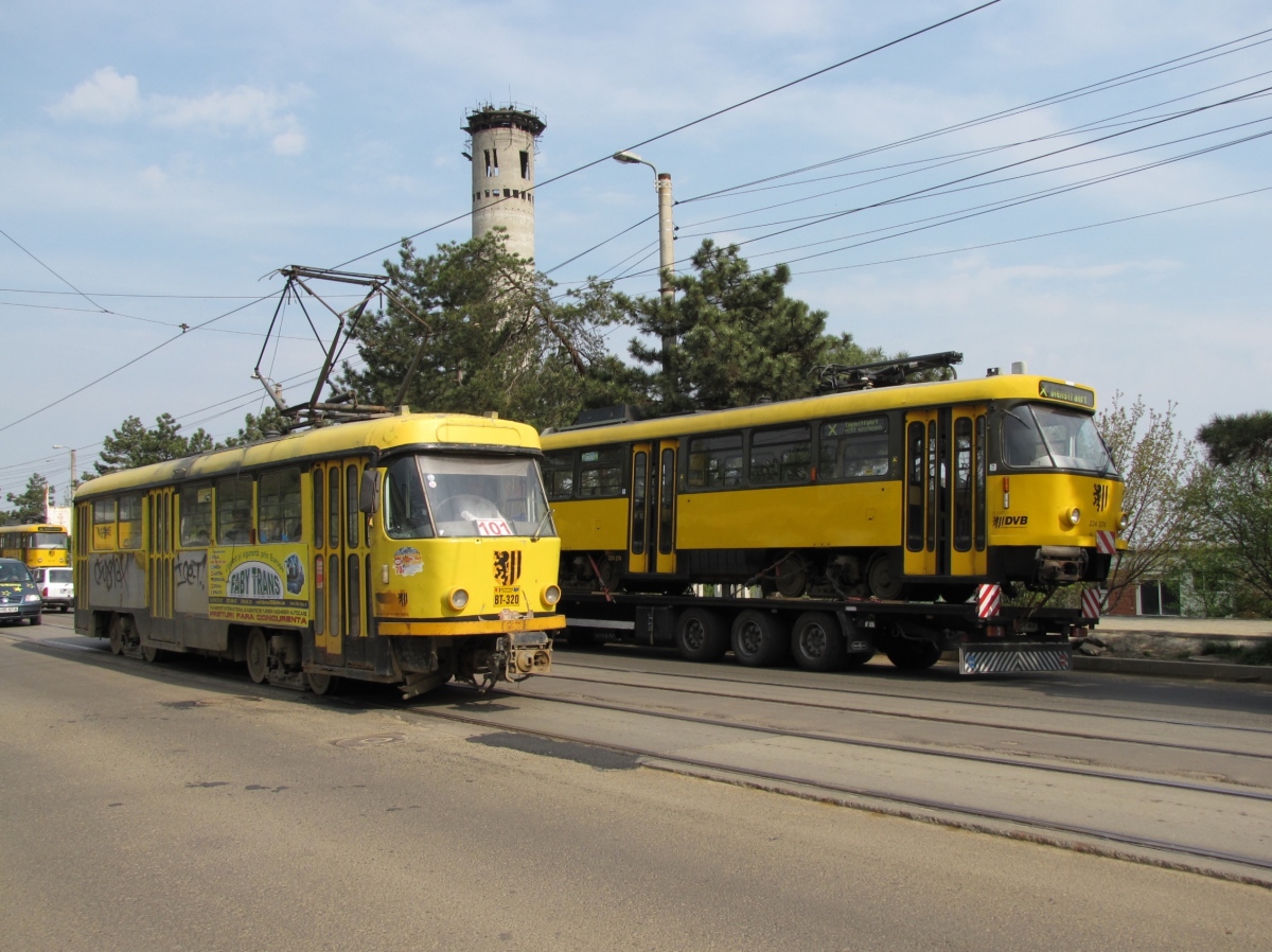 Botoșani, Tatra T4D-MI Nr. BT-320; Botoșani — Delivery of modernized Tatra T4D-MT tram cars from Dresden (28.04.2011)