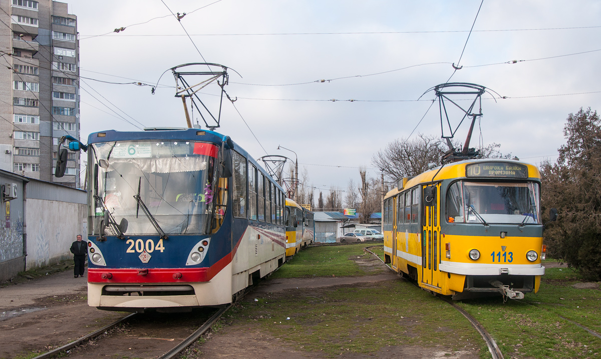 Николаев, К1 № 2004; Николаев, Tatra T3M.05 № 1113