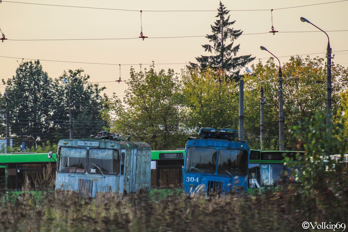Тверь, КТГ-1 № 302; Тверь, КТГ-2 № 304