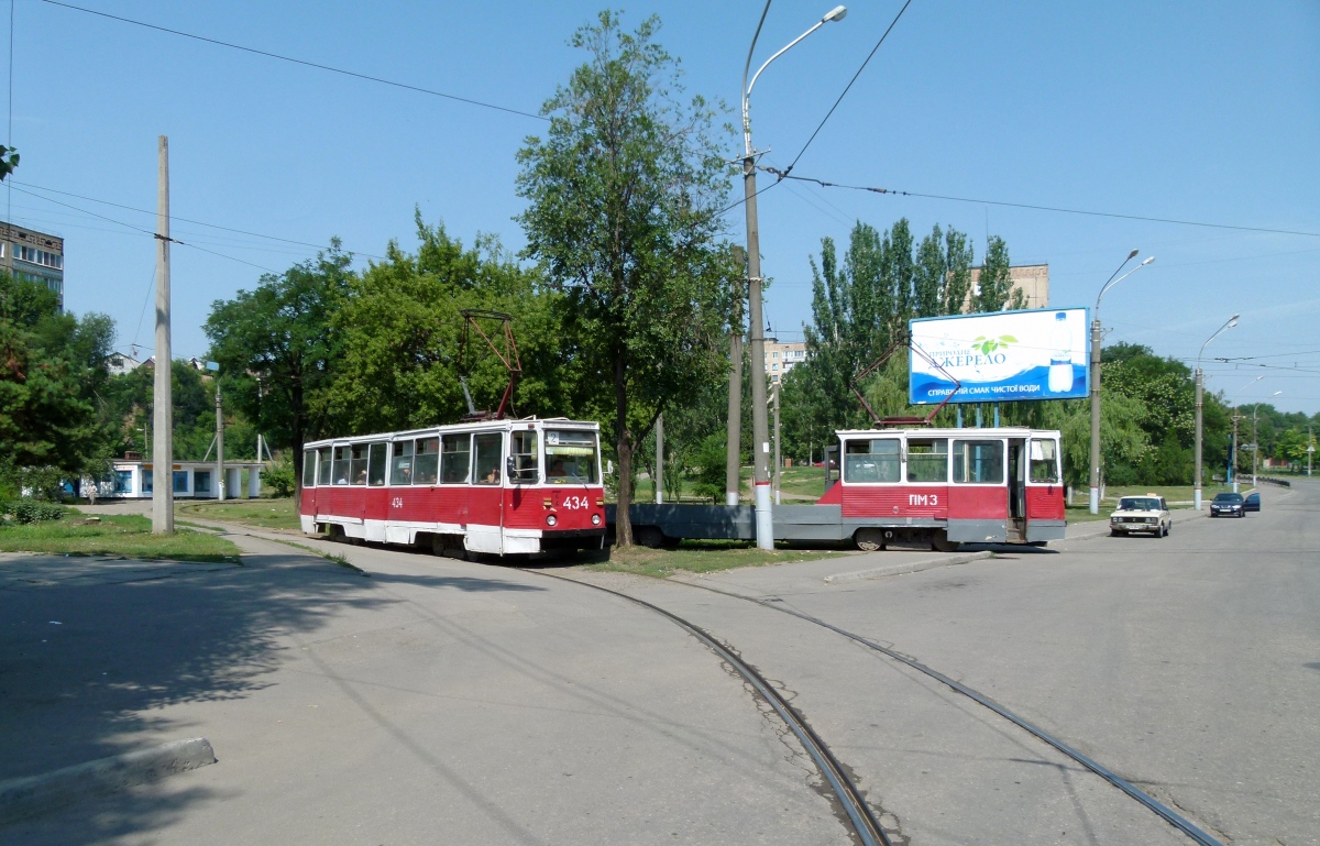 Кривой Рог, 71-605А № 434; Кривой Рог, 71-605 (КТМ-5М3) № ПМ-3; Кривой Рог — Трамвайные и троллейбусные линии и кольца