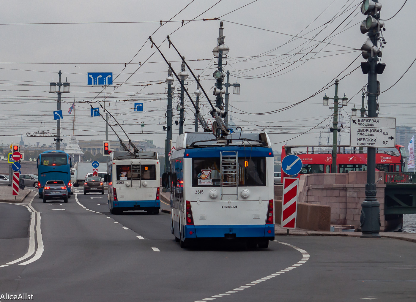 Petrohrad, Trolza-5265.00 “Megapolis” č. 3502; Petrohrad, Trolza-5265.00 “Megapolis” č. 3515