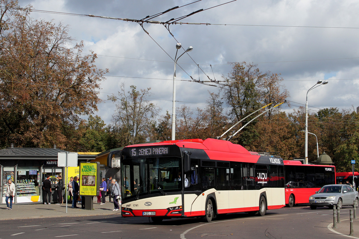 Вильнюс, Solaris Trollino IV 12 Škoda № 1741; Вильнюс — Временные плановые изменения движения