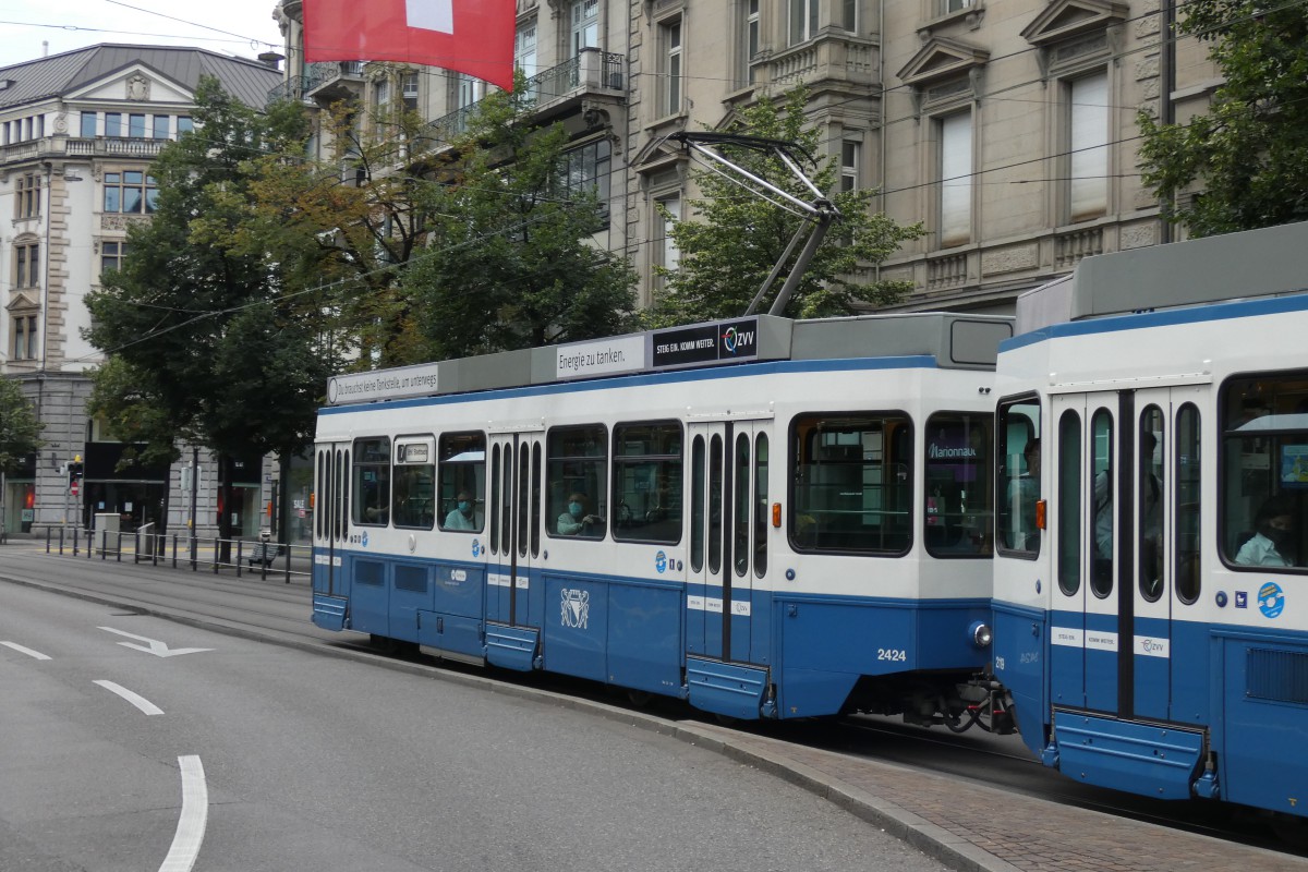 Zurich, SWP/SIG/ABB Be 2/4 "Tram 2000 Pony" Br. 2424