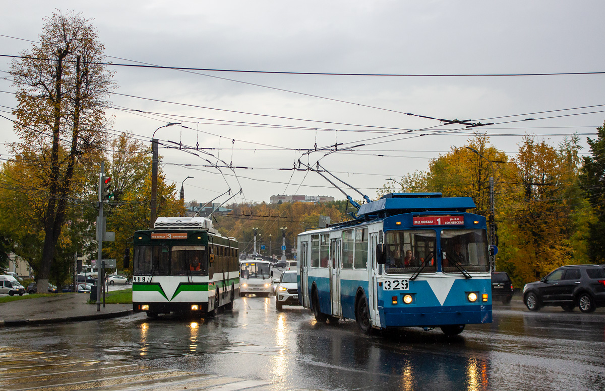 Иваново, Тролза-5275.05 «Оптима» (КР МТрЗ) № 499; Иваново, ЗиУ-682В № 329