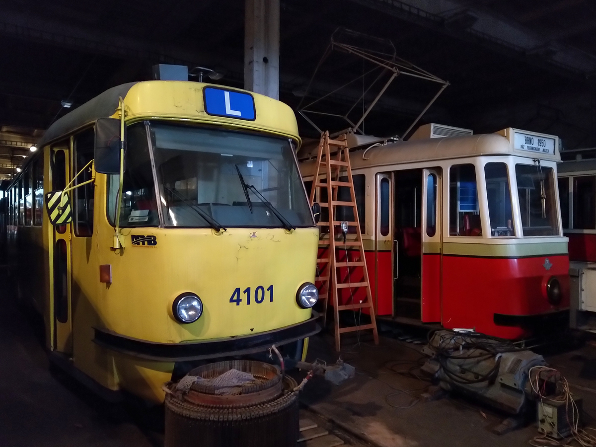 Брно, Tatra T3 № 4101; Брно, KPS 4MT1 № 126