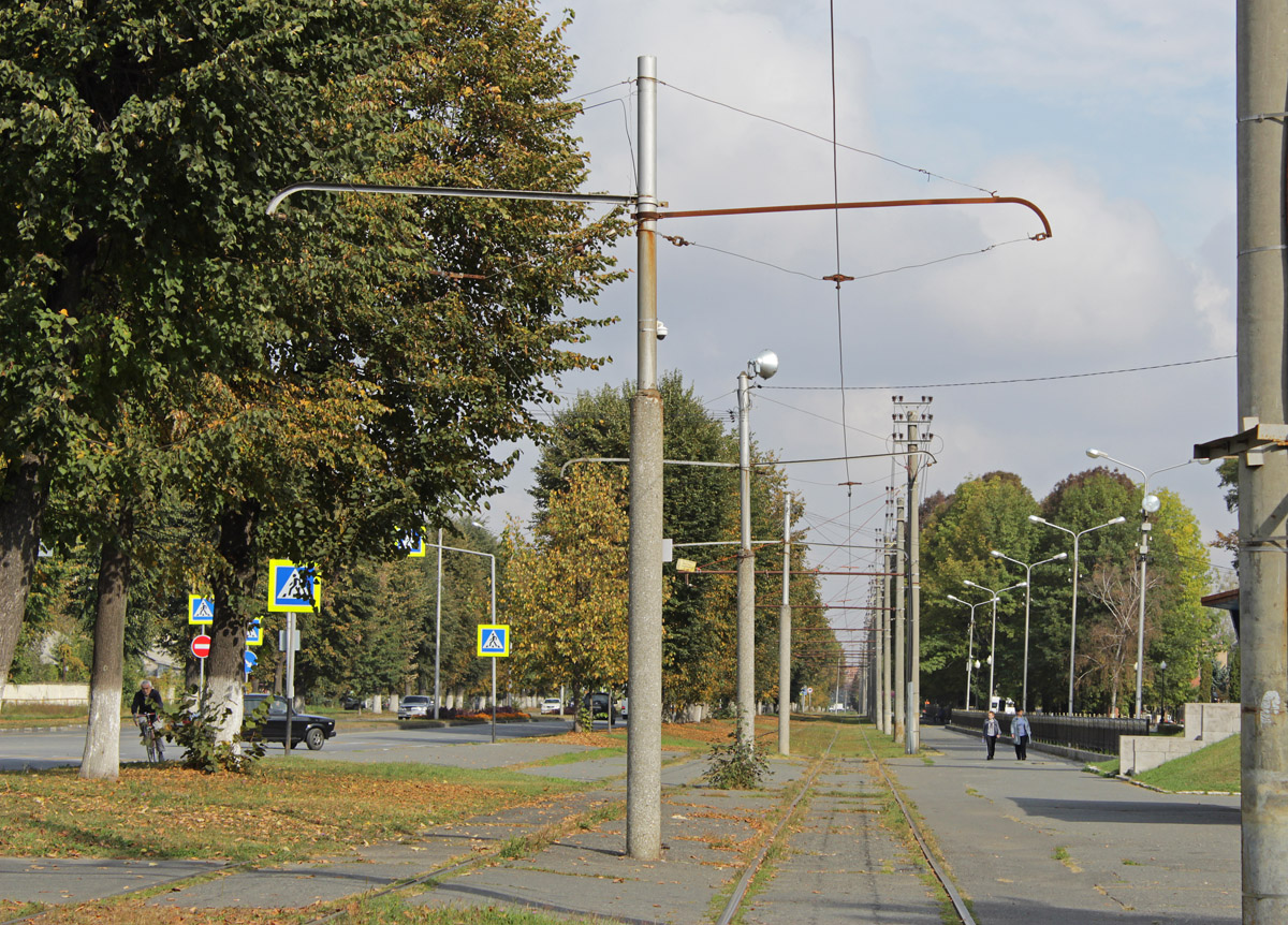 Vladikavkaz — Tram contact — network; Vladikavkaz — Various photos — tramway