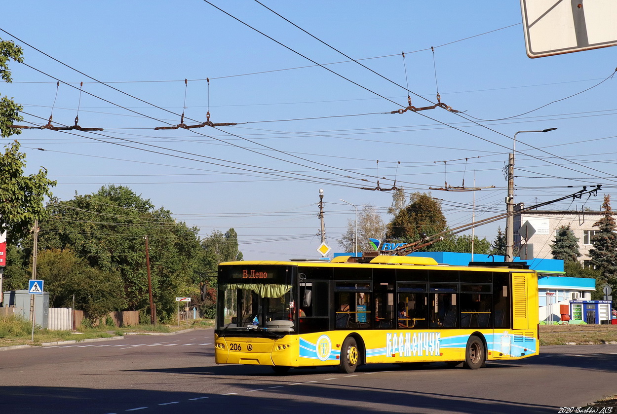 Кременчуг, ЛАЗ E183D1 № 206