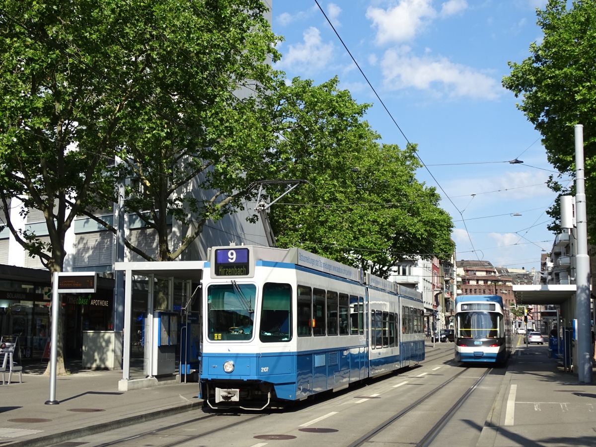 Цюрих, SWP/SIG/ABB Be 4/8 "Tram 2000 Sänfte" № 2107
