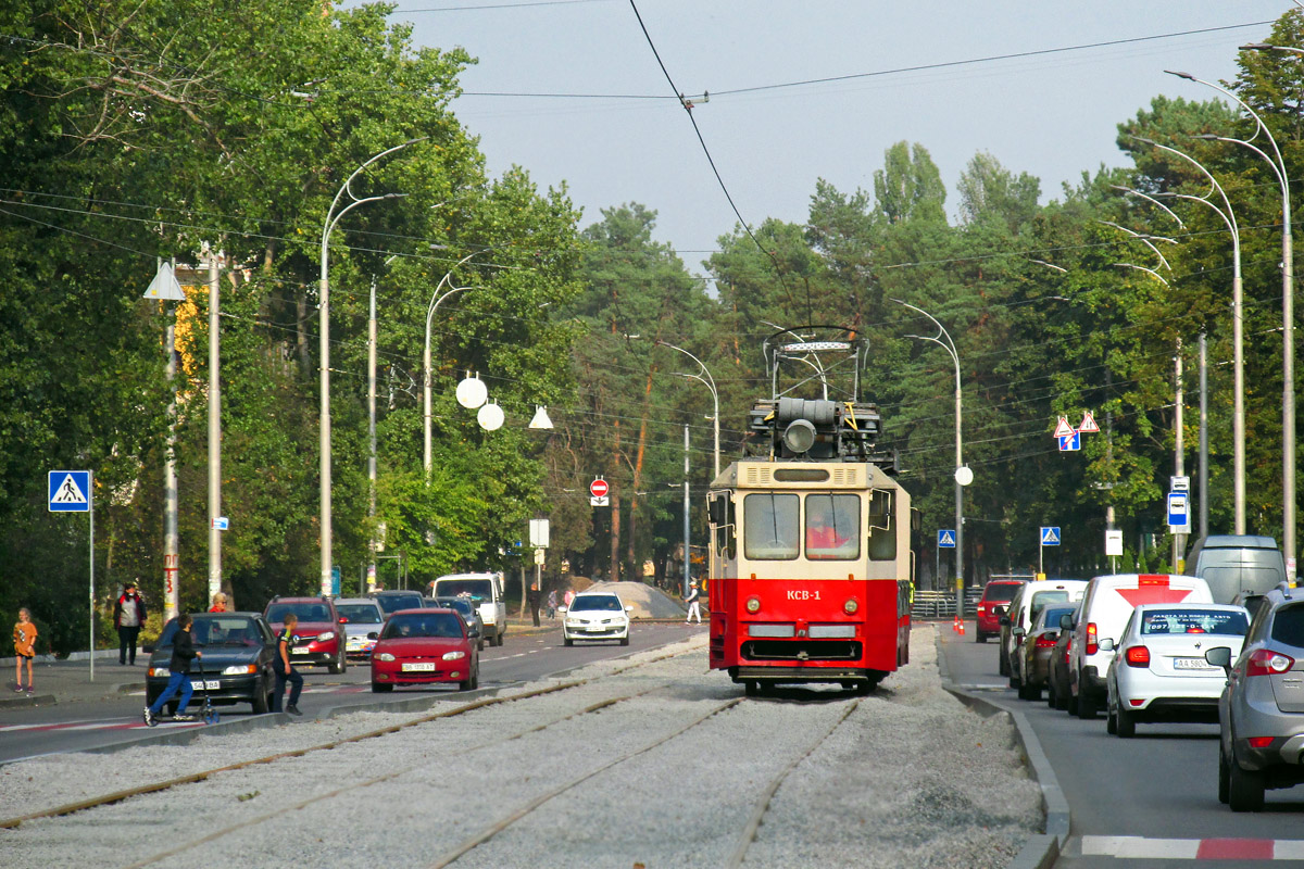 Киев, КТВ-57 № КСВ-1; Киев — Капитальный ремонт трамвайной линии по улице Алматинской; Киев — Трамвайные линии: Дарницкая сеть