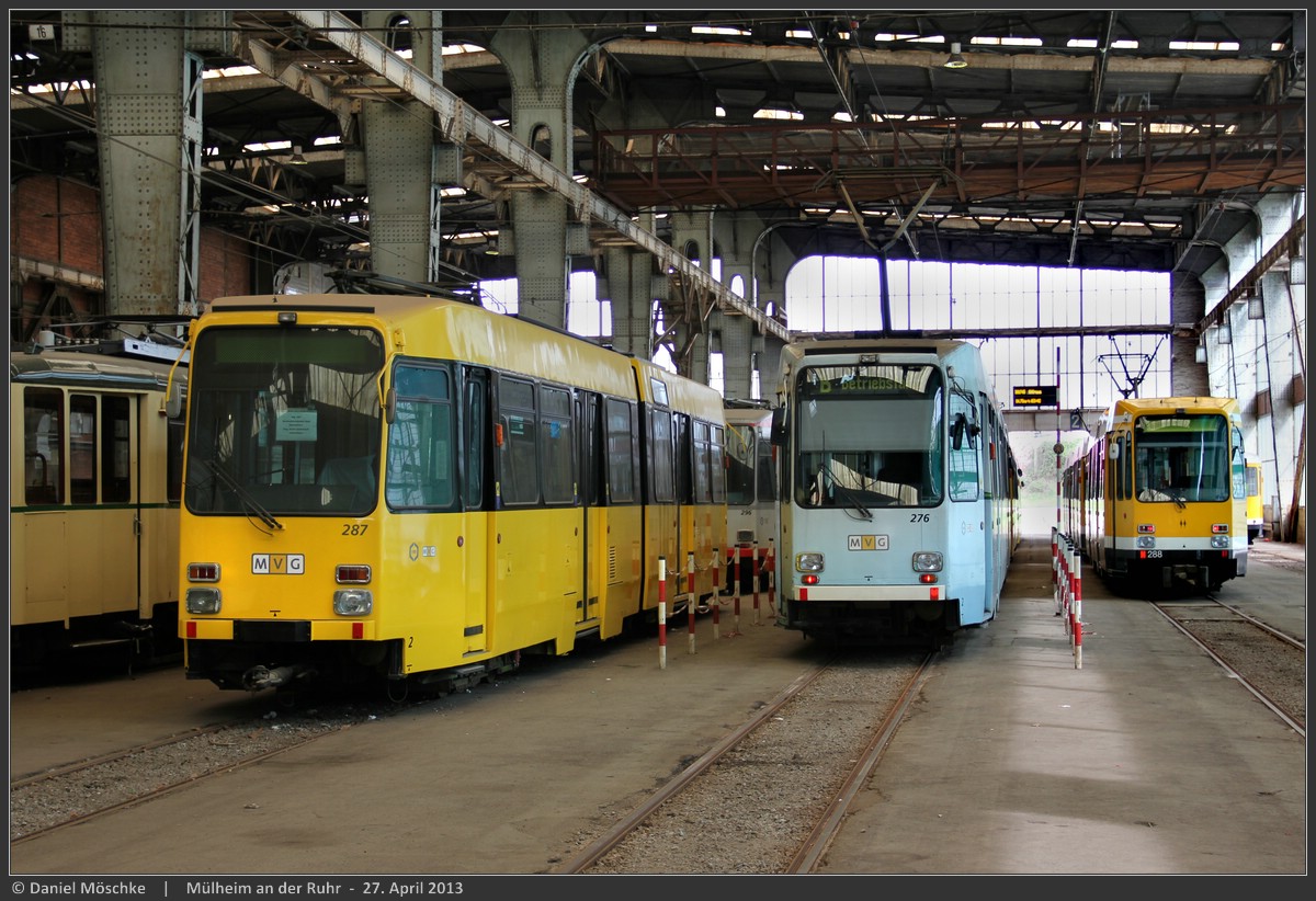 Эссен – Мюльхайм-ан-дер-Рур, Duewag M6D № 287; Эссен – Мюльхайм-ан-дер-Рур, Duewag M8C № 276